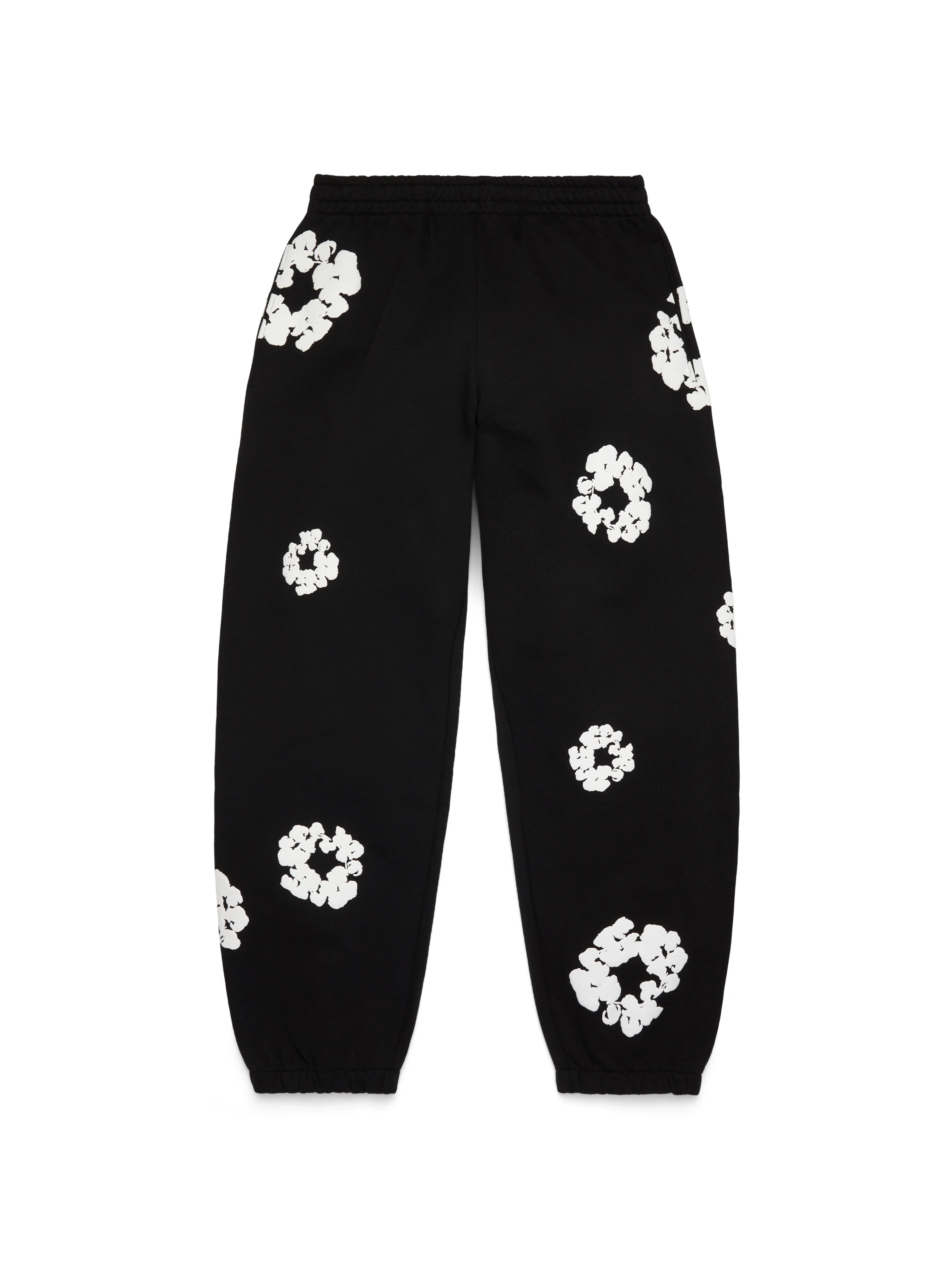 Cotton Wreath Sweatpants Black
