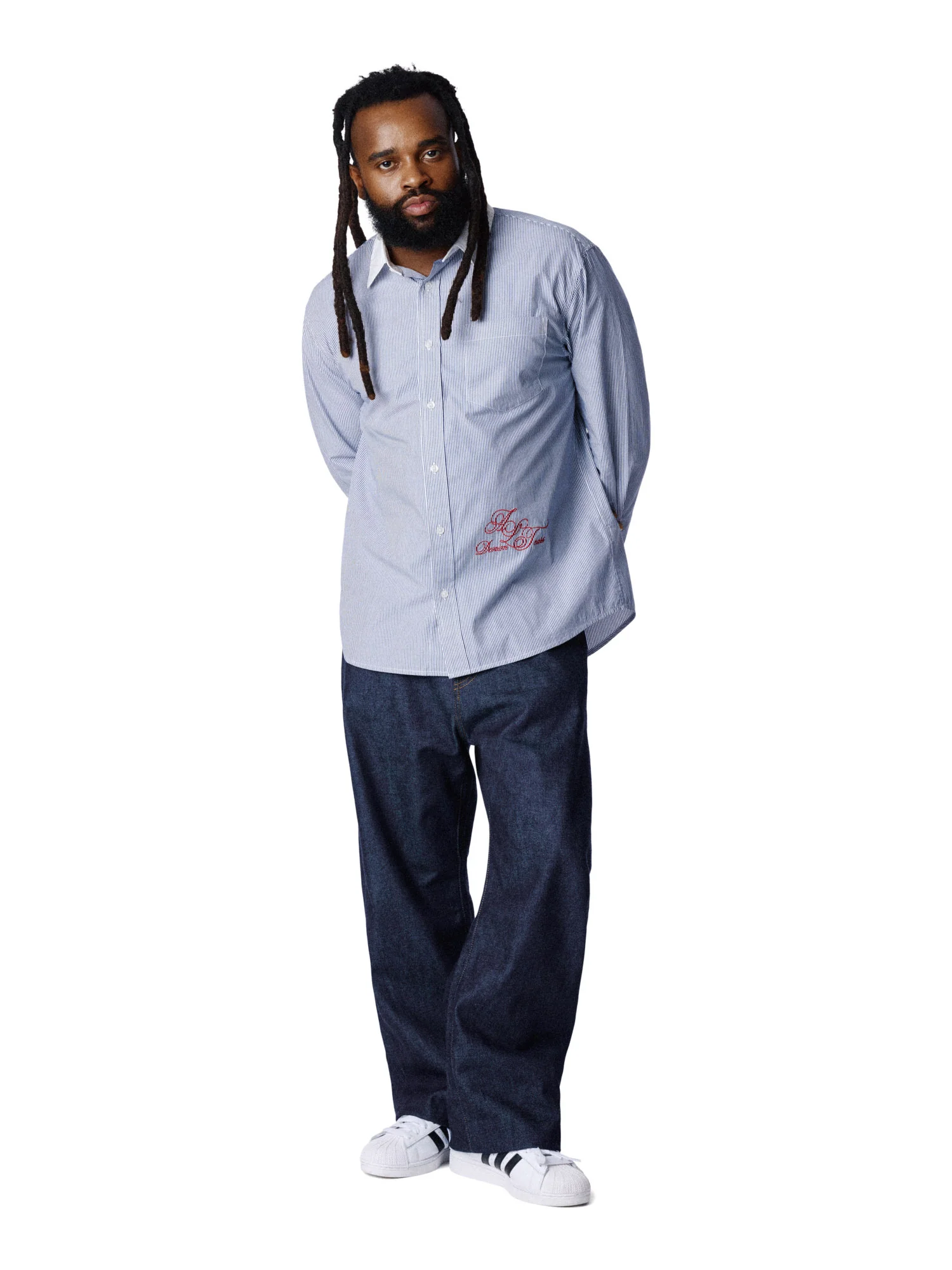 Andr?? Leon Talley Two-Tone Button-Up Shirt