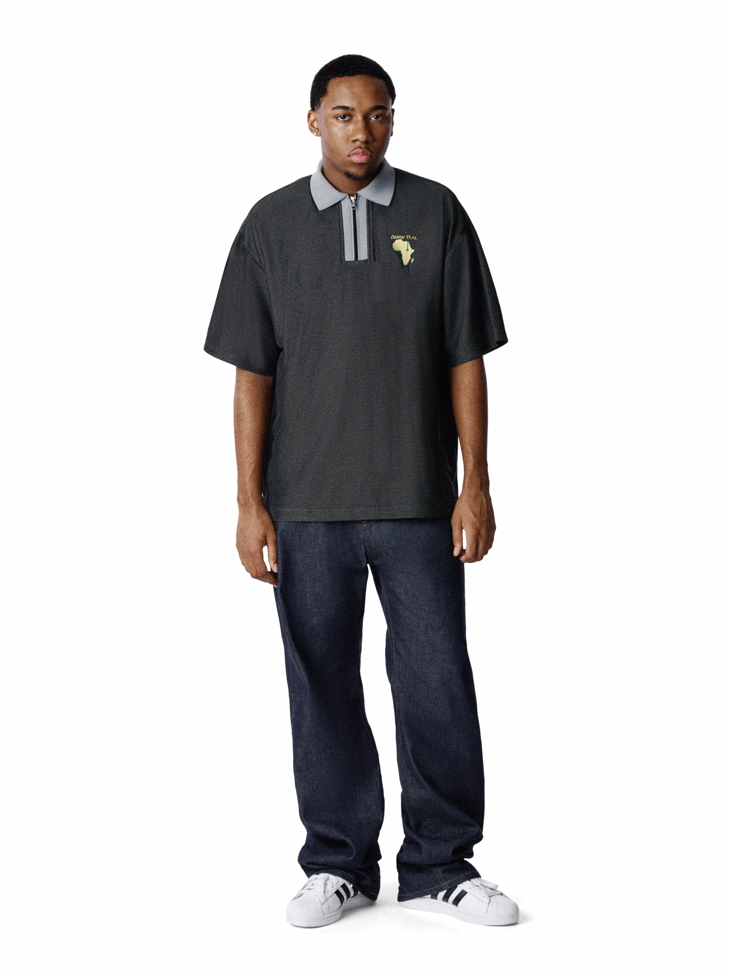Masters Metallic Quarter-Zip Polo