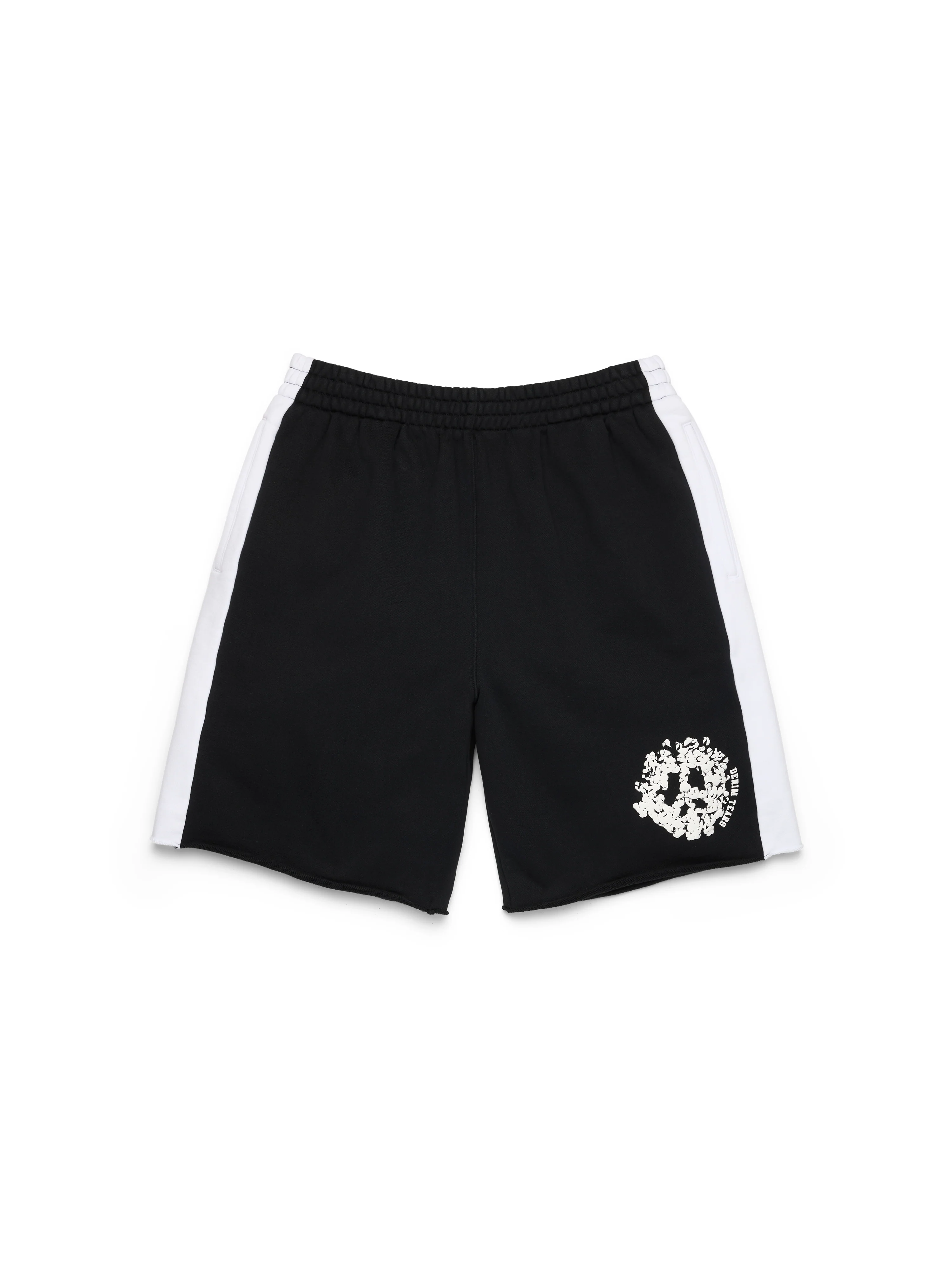 Denim U Paneled Sweatshort Black