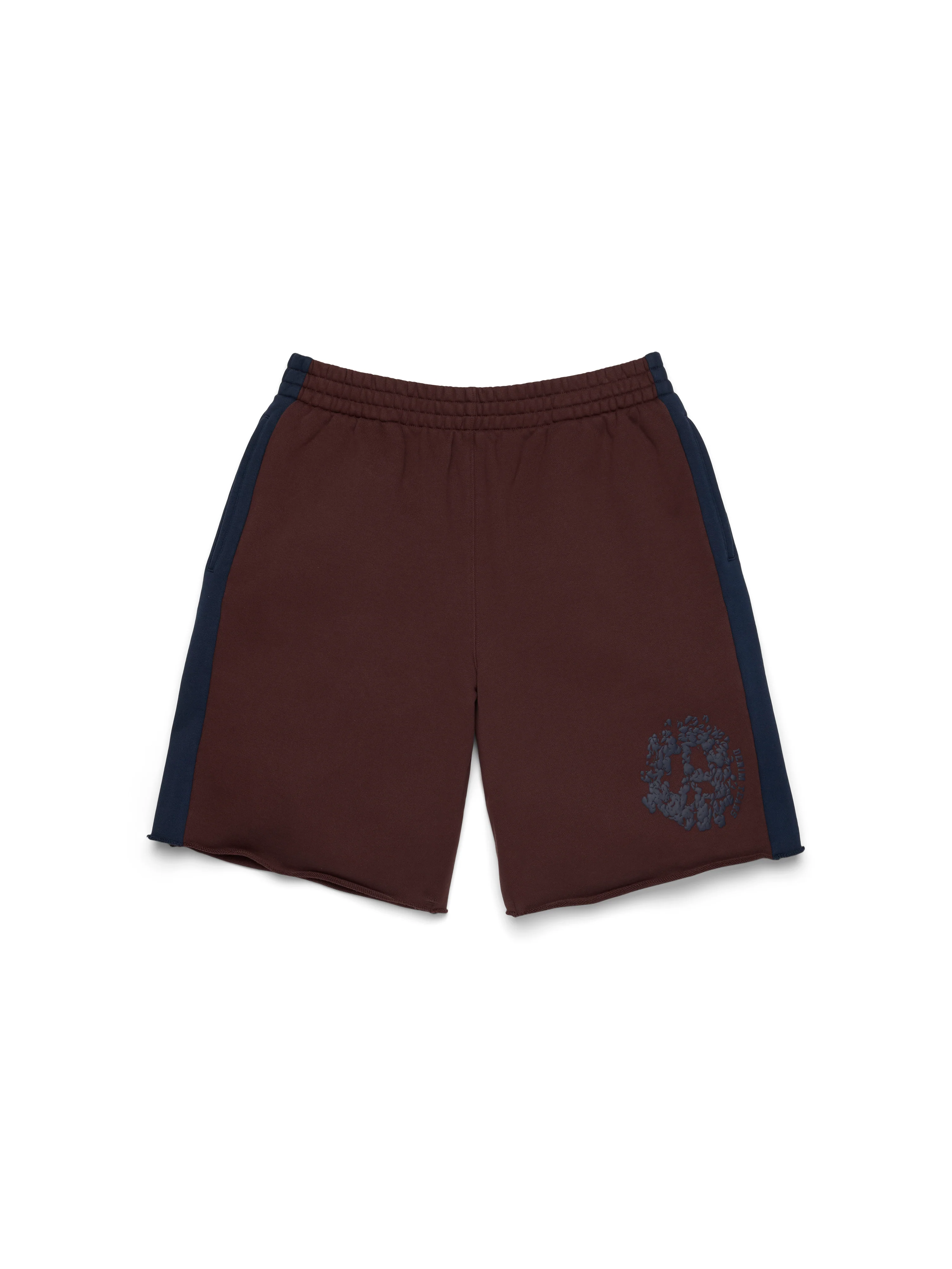 Denim U Paneled Sweatshort Brown