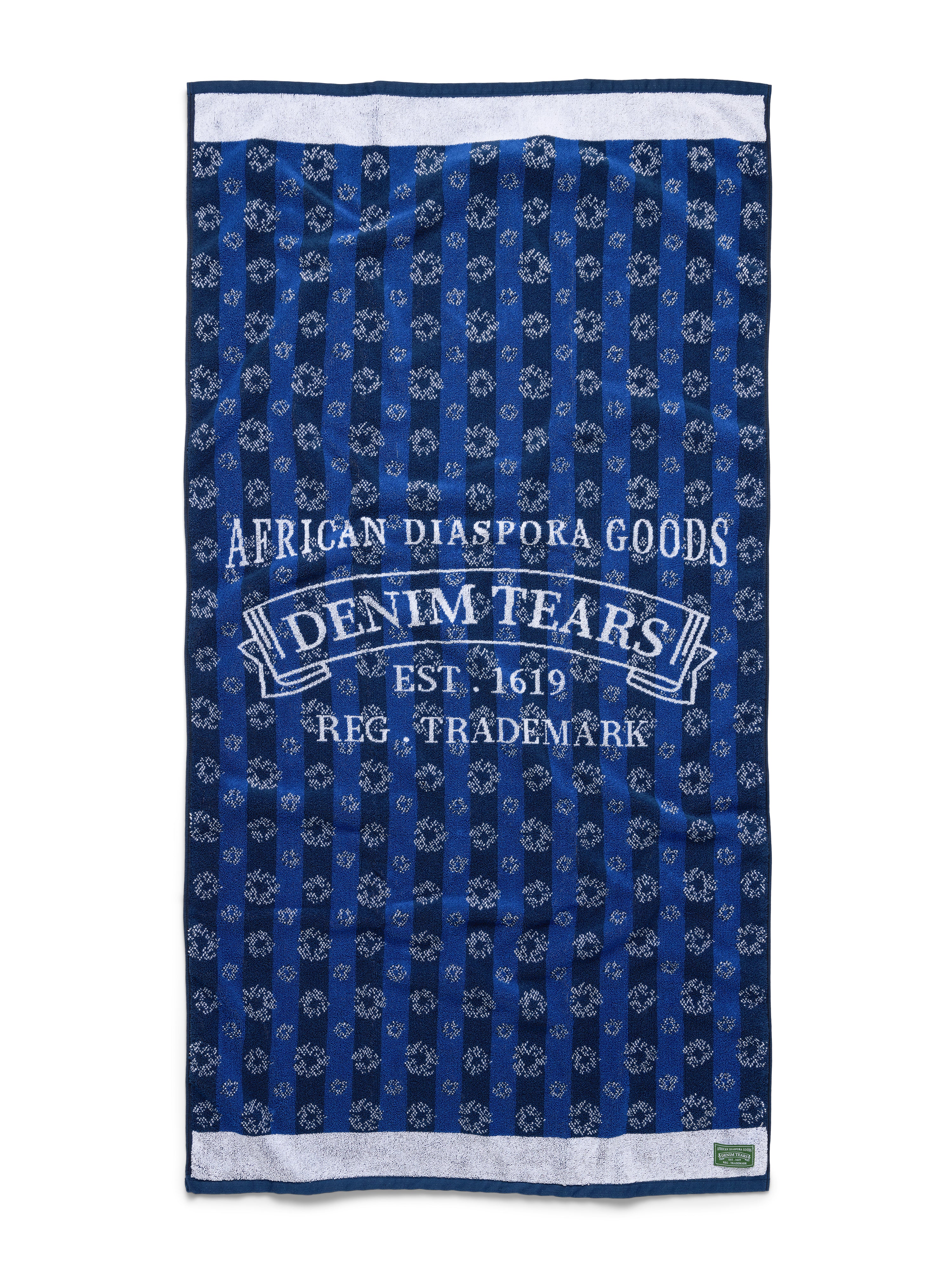 Andr?? Leon Talley ADG Monogram Towel Blue